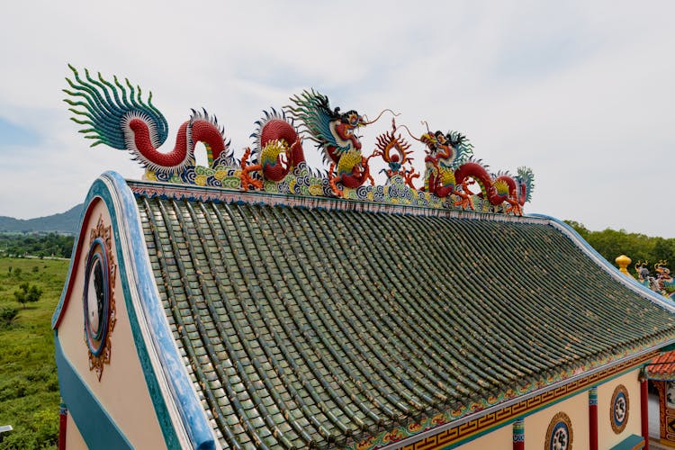 屋顶上的中国装饰