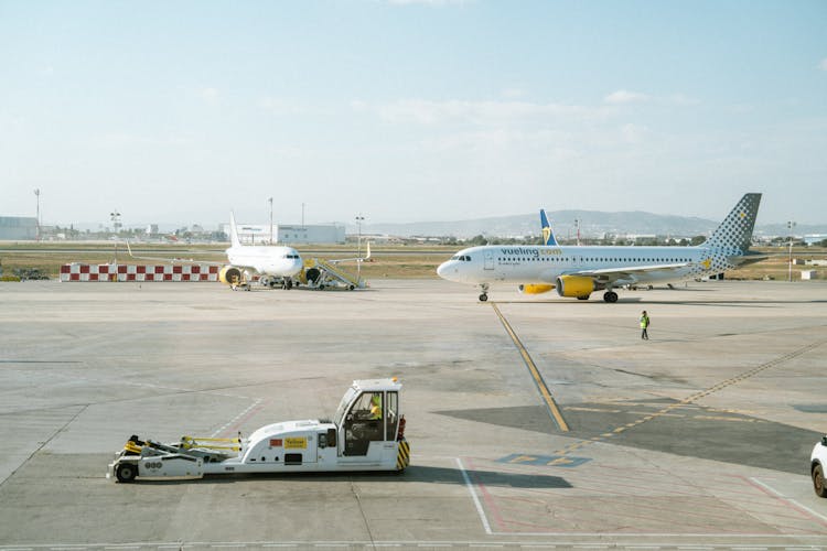 Vueling Airlines飞机的机场跑道