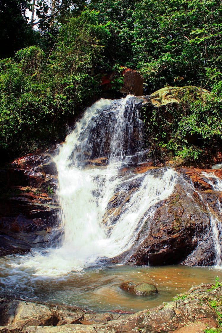 Jeram Tengkek森林瀑布