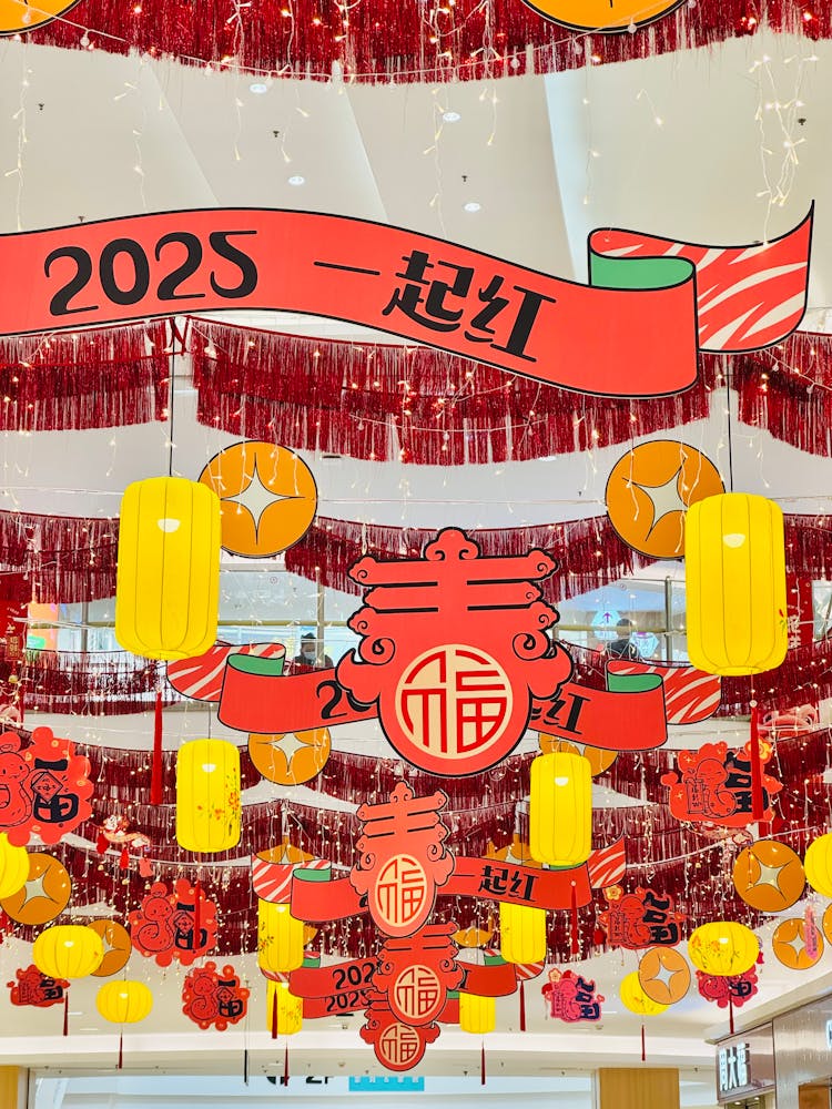 2025年充满活力的中国新年装饰