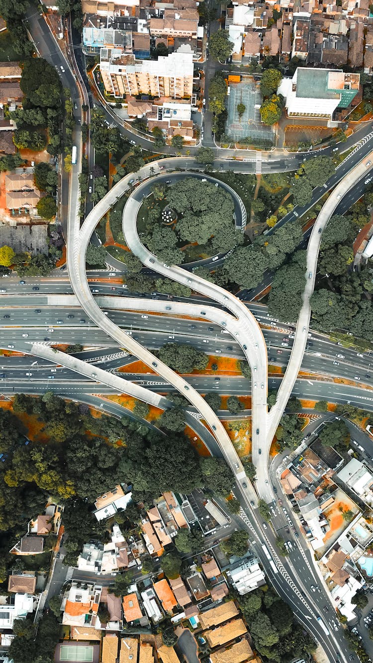 复杂公路立交鸟瞰图