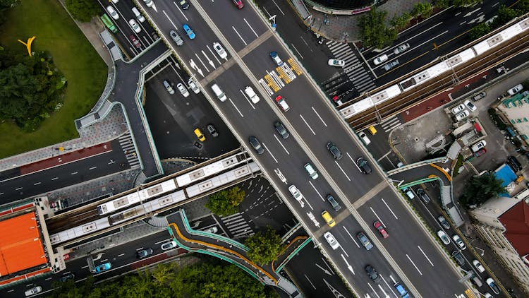城市交通俯视图