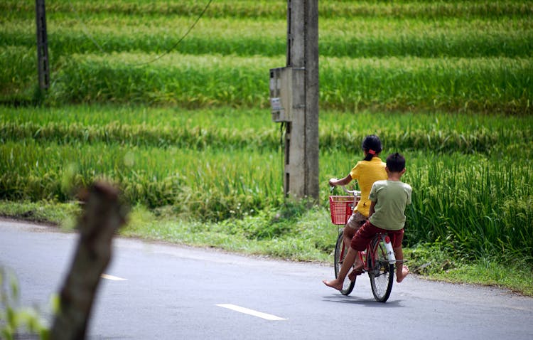 两个人骑自行车