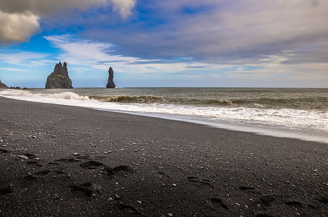 冰岛海滩景观水