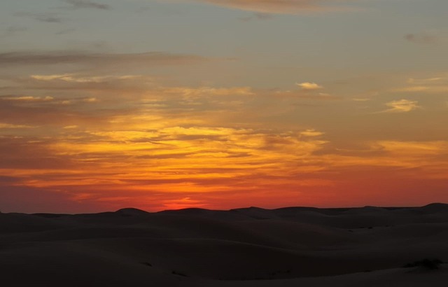 日落沙漠自然黄昏户外