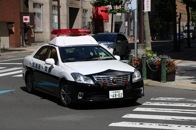 日本警察公路车巡逻城