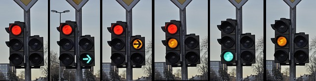 交通信号灯交通街道