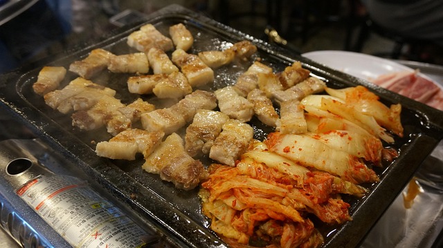 五花肉泡菜猪肉烧烤