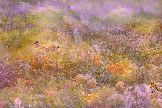 背景纹理花草地
