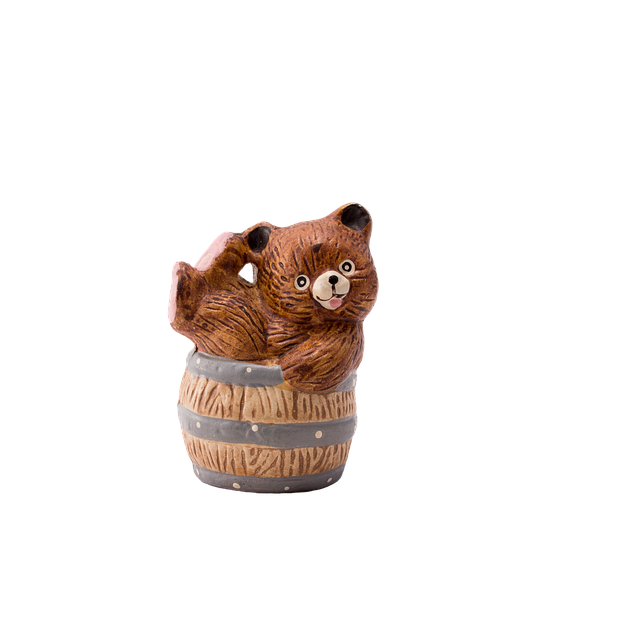 熊桶趣味棕色陶瓷