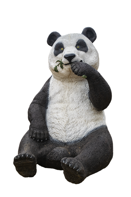 动物雕塑熊猫