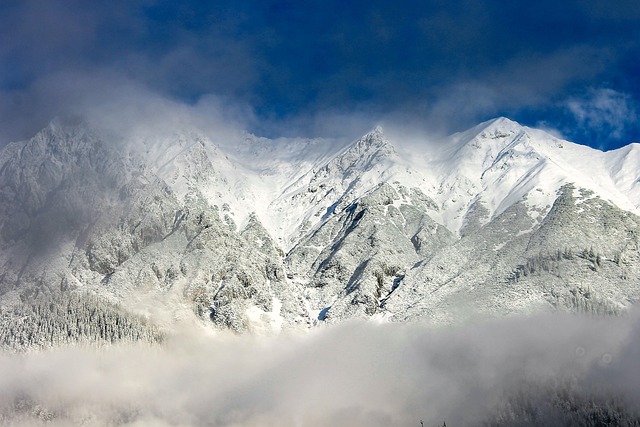 雪山山峰白雪皑皑