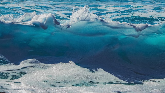 波浪海水蓝色水下