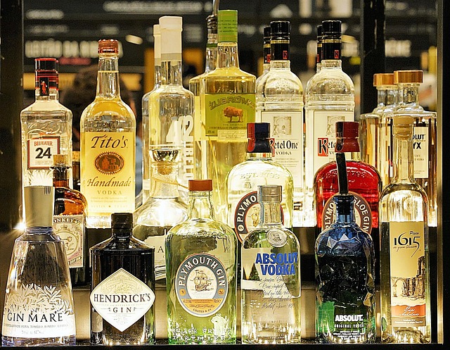 杜松子酒伏特加酒瓶