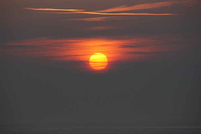 日落海云天空海洋自然