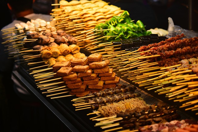 烤肉串串食物