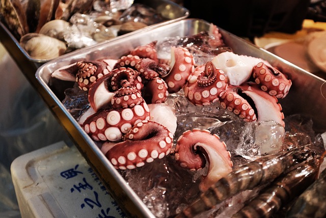 海鲜章鱼触手冰食