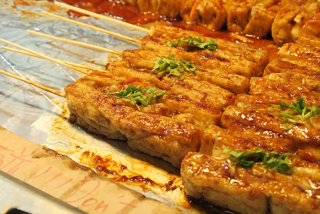 烤豆腐臭豆腐美食
