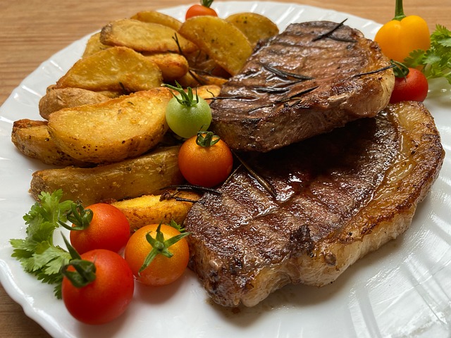 牛排油炸食品烤肉