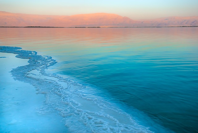 死海盐湖日落日落
