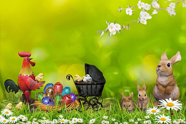 复活节兔子春天小鸡