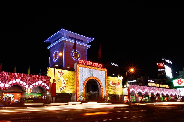 西贡胡志明市ben thanh市场